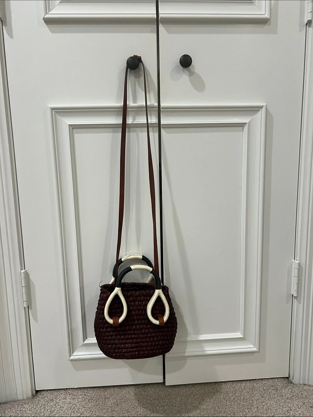 Johanna Ortiz reddish Confronting Love mini bucket bag Cream & Black handles - Picture 2 of 6